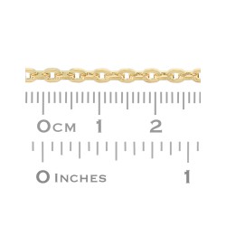 Flat, Square 2.4mm Gold Filled Rounded Rectangle Link Cable Chain