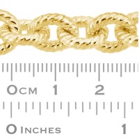 Gold Filled Twisted 10.5mm Oval Link Cable Chain
