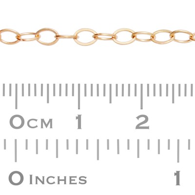 14K Gold Oval Link Cable Chain