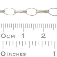 Oval Link Sterling Silver Smooth Rolo Chain