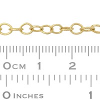 18K Gold Twisted 3.5mm Oval Link Cable Chain