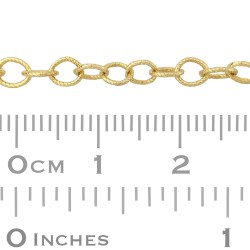 18K Gold Oval Link Cable Chain
