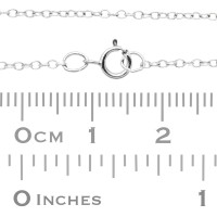 Sterling Silver Smooth 1.4mm Oval Link Cable Chain