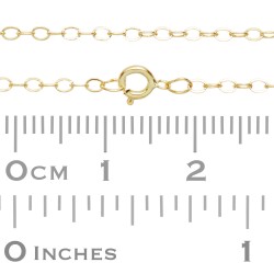Gold Filled Flat/Shiny 1.5mm Oval Link Cable Chain