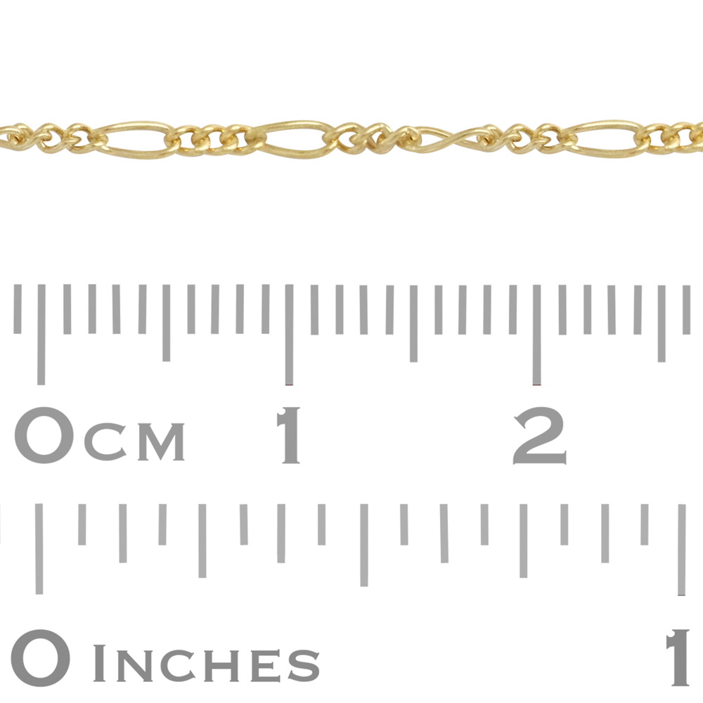 Smooth 3+1 Link 14K Gold Figaro Chain