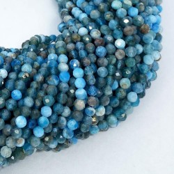 Round Faceted 2.5-3mm Apatite Beads by Strand