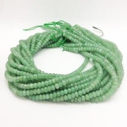 6mm Green Aventurine Faceted Roundel Beads