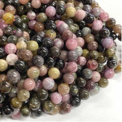 Round Tourmaline Beads by Strand