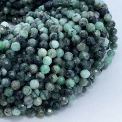 Round Emerald Beads by Strand