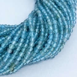 Round Faceted 2.25-2.75mm Apatite Beads by Strand