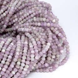 Roundel Faceted 4x3mm Kunzite Beads by Strand