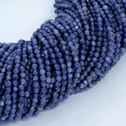 Round Faceted 2mm Sapphire Beads by Strand