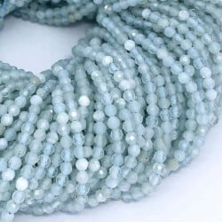 Blue Aquamarine Beads by Strand