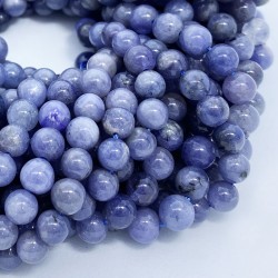 Round Tanzanite Beads by Strand