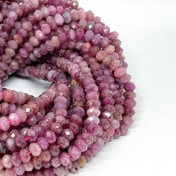 6x4mm Roundel Faceted Ruby