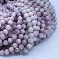 Round Faceted 6mm Kunzite Beads by Strand