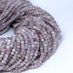 Roundel Faceted 3x2mm Kunzite Beads by Strand