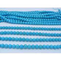 8mm Round Magnesite Turquoise Beads