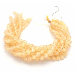 10mm Round Faceted Amber Resin-Yellow Color