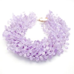 Drop Faceted 6x9mm Amethyst Beads by Strand