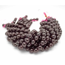 12mm Garnet Smooth Round Beads (A Quality)