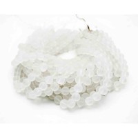 10mm/40cm Matte-Finish Crystal Round Beads (A Quality)