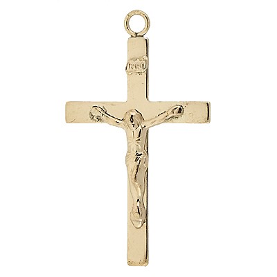 Gold Filled Yellow 21X36mm Crucifixion Cross Charms