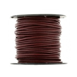 Brown Round Indian Leather Cord, 25 Yard Spool