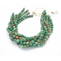 10mm/40cm African Jade 128 Facet Round Beads
