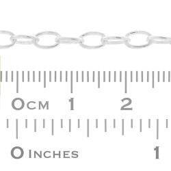 3.2mm Sterling Silver Oval Cable Chain