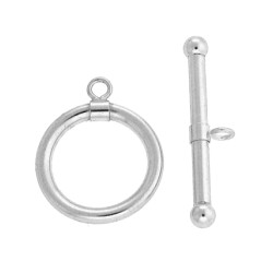 15X2mm Sterling Silver Toggle With 3mm Ball End