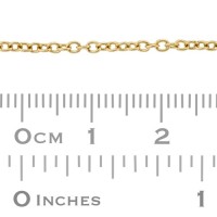 18K Gold Smooth 1.8mm Oval Link Cable Chain