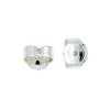 Sterling Silver White 0.66-0.76mm Friction Push Back Earring 