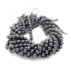 10mm Black Tourmaline Smooth Round Beads