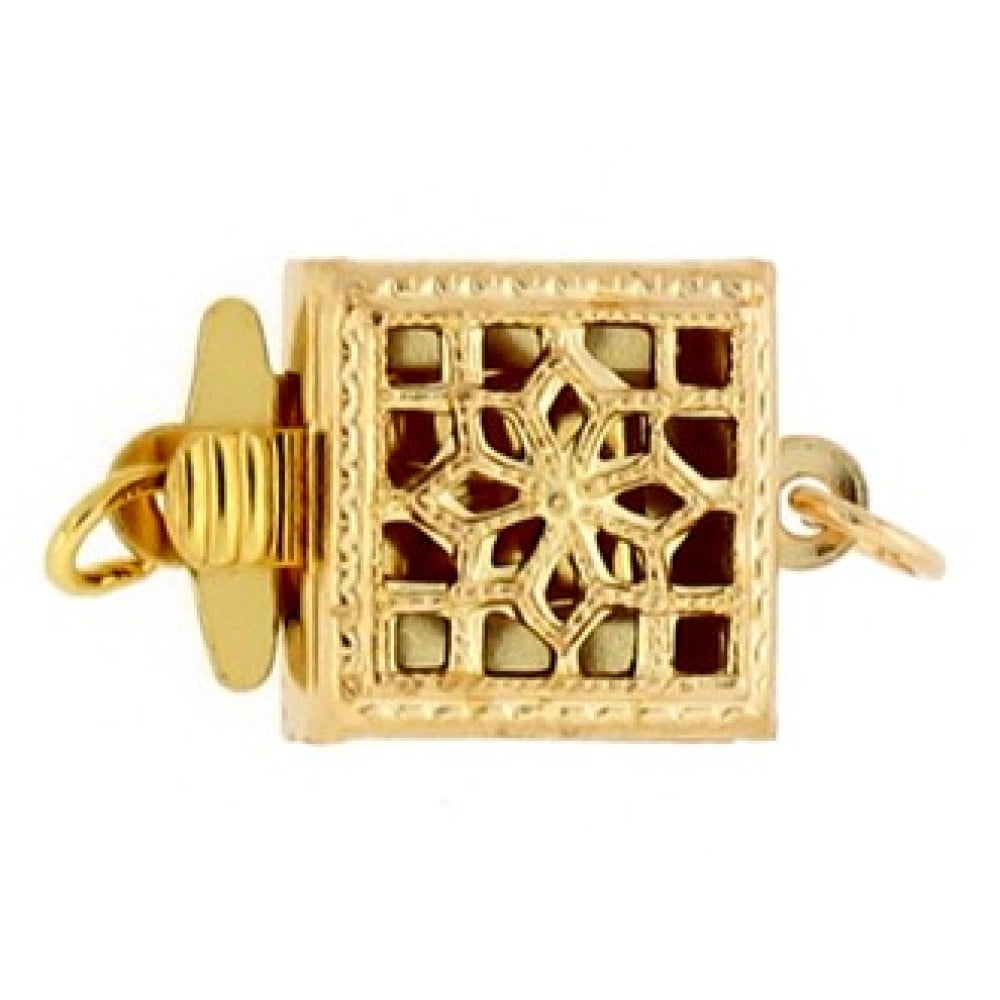 Gold Filled Square Filigree Cross Clasp