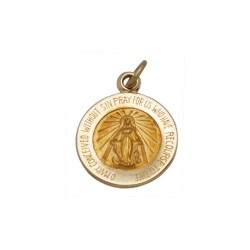 11.7mm 14K Gold Round Miracle Medal