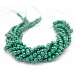 Round Smooth 8-8.5mm Malachite Beads by Strand
