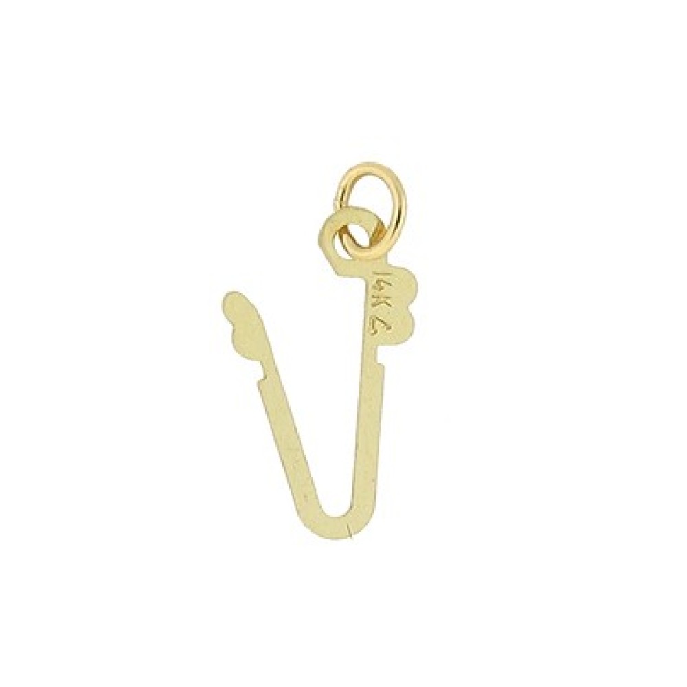 14K Gold Yellow 11x6mm Tongue for Fish Hook Clasps