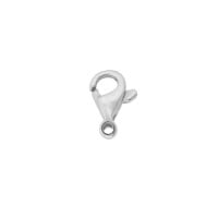 5x11mm 14K White Gold Pear Shaped Trigger Lobster Clasp with Stationary Closed Jump Ring