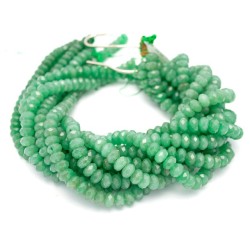 10mm Green Aventurine Faceted Roundel Beads