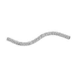 1.5X26mm Sterling Silver S-Shape Tube Bead