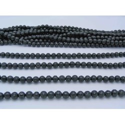 Round Black Agate Dragon Carving Agate Beads by Strand