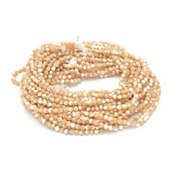 Brown Mother Of Pearl Beads by Strand