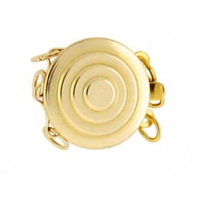Gold Filled Round Water Ripple Clasp