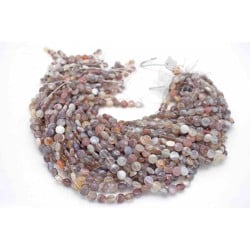 Coin Botswana Agate Faceted Agate Beads by Strand