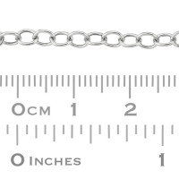 Sterling Silver Smooth 3.5mm Oval Link Cable Chain