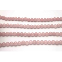 Rose Quartz Round Smooth Quartz Beads by Strand