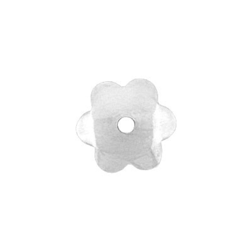 3mm Sterling Silver Smooth Rounded Flower Bead Caps