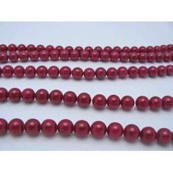 10mm Dyed Red Jade Smooth Round Beads