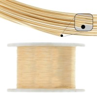 18K Gold Yellow 30G Round Wire, Custom Length